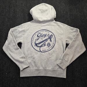 Obey Heather Grey & Blue Sweatshirt Size M Gently Used